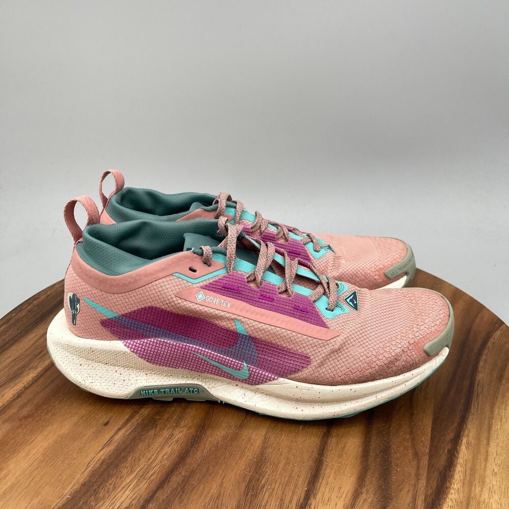 Pegasus Trail 5 GTX Shoes Womens Size 10.5 Pink Trail Running Comfort Hiking